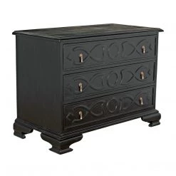 Noir Furniture Noir Sofie Dresser, Hand Rubbed Black