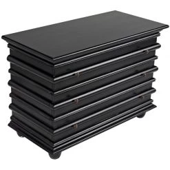 Noir Furniture Dressers Noir Ascona Small Chest Black