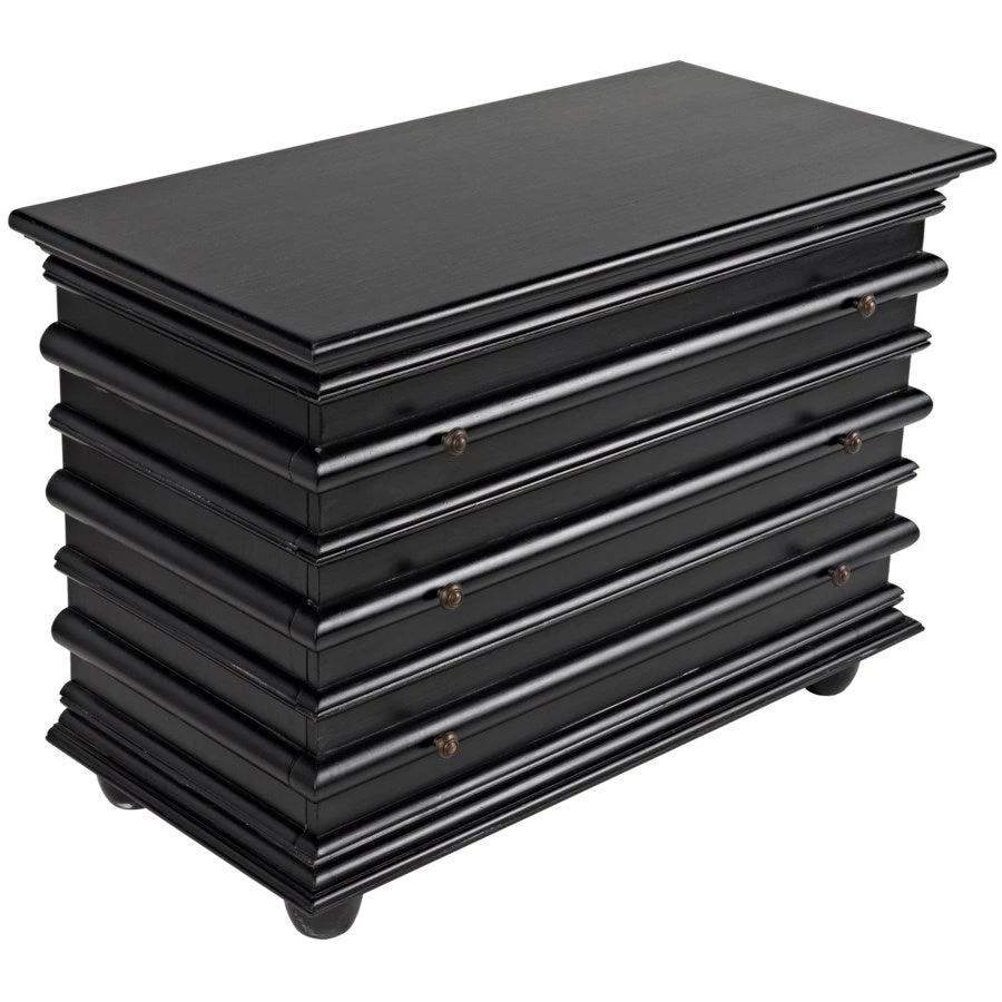 Noir Furniture Dressers Noir Ascona Small Chest Black