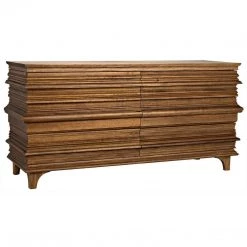 Noir Furniture Noir Bernard 6 Drawer, Dark Walnut Cabinets