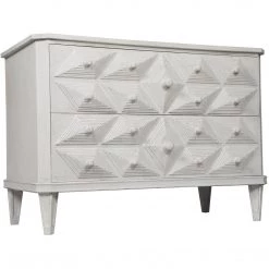Noir Furniture Dressers Noir Giza Dresser, White Weathered