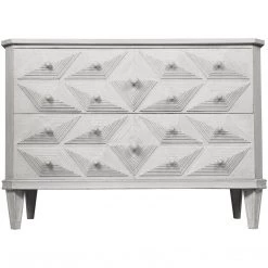 Noir Furniture Dressers Noir Giza Dresser, White Weathered
