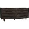 Noir Furniture Diamond Double Chest, Ebony Walnut Dressers