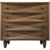 Noir Furniture Diamond Chest, Dark Walnut Dressers