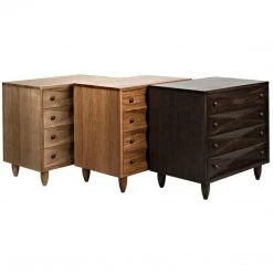 Noir Furniture Diamond Chest, Ebony Walnut