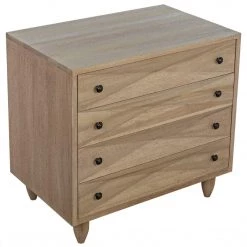 Dressers Noir Furniture Diamond Chest, Washed Walnut
