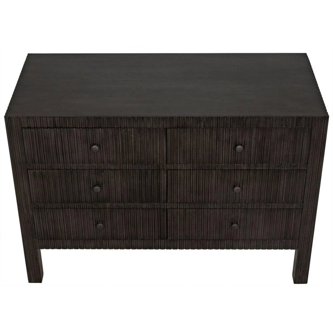 Dressers Noir Furniture Conrad 6 Drawer Dresser, Pale