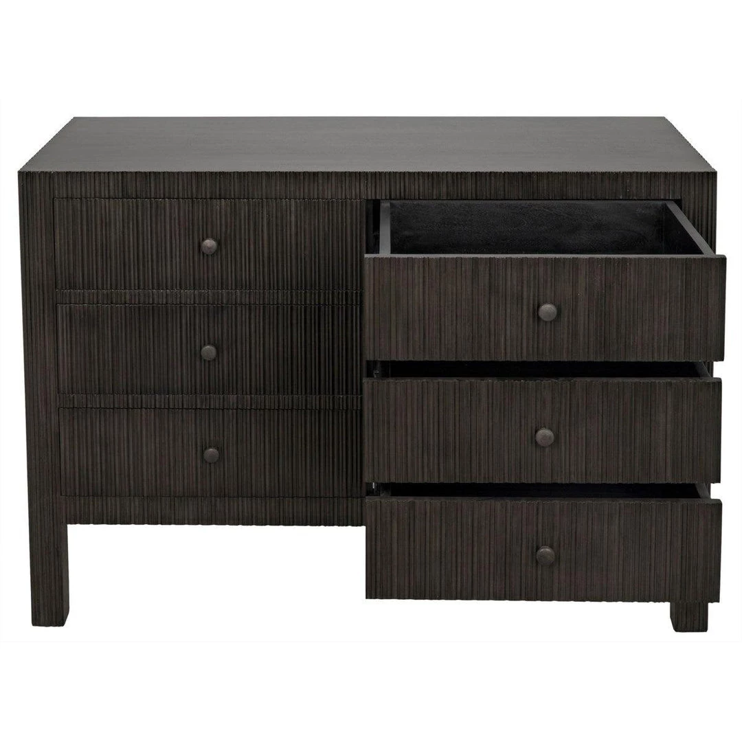 Dressers Noir Furniture Conrad 6 Drawer Dresser, Pale