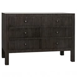Dressers Noir Furniture Conrad 6 Drawer Dresser, Pale