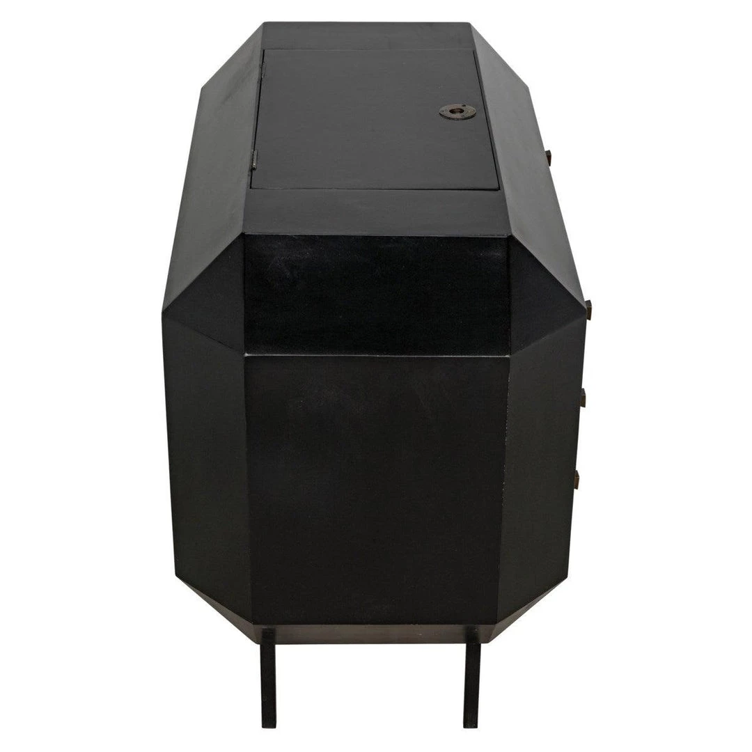 Noir Furniture Rhiana Dresser, Hand Rubbed Black Dressers