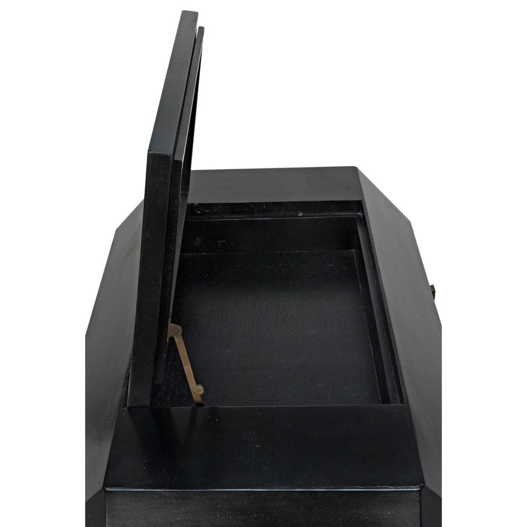 Noir Furniture Rhiana Dresser, Hand Rubbed Black Dressers