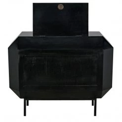 Noir Furniture Rhiana Dresser, Hand Rubbed Black Dressers