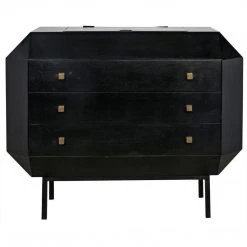 Noir Furniture Rhiana Dresser, Hand Rubbed Black Dressers