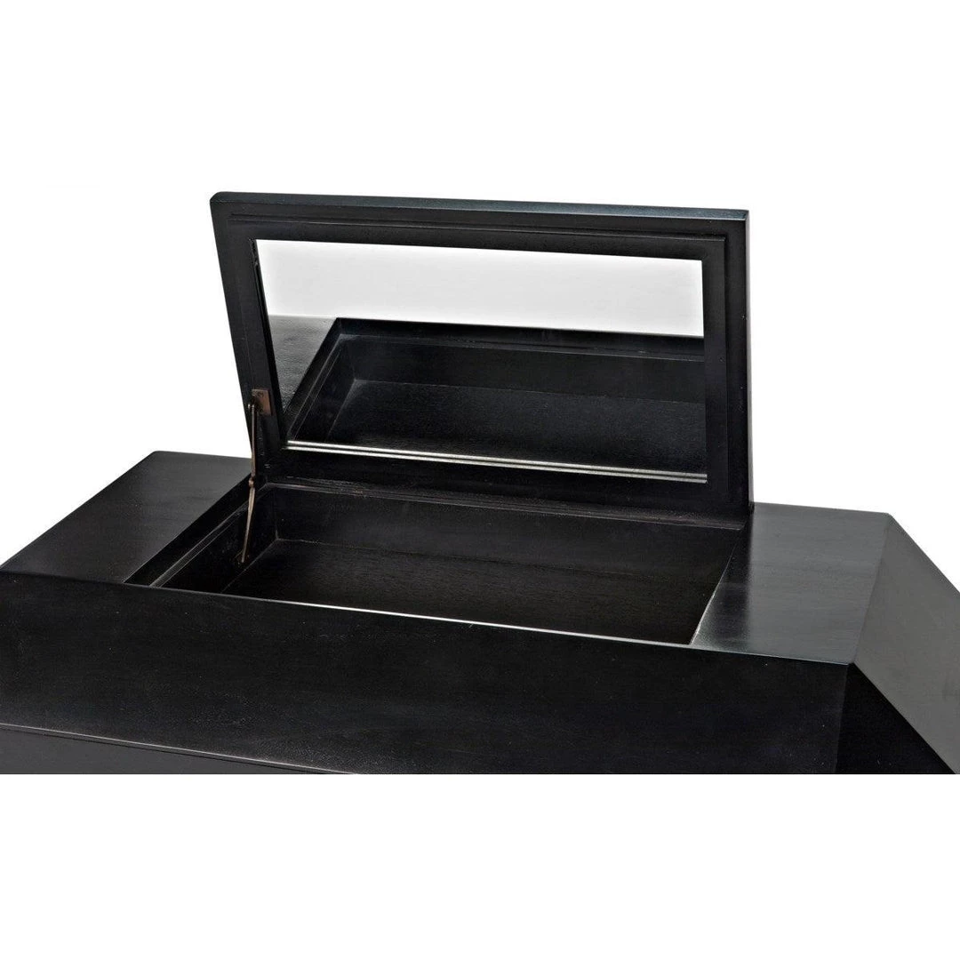 Noir Furniture Rhiana Dresser, Hand Rubbed Black Dressers