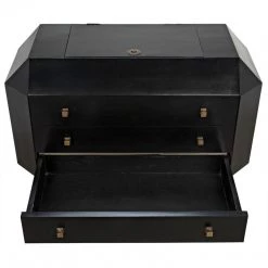 Noir Furniture Rhiana Dresser, Hand Rubbed Black Dressers