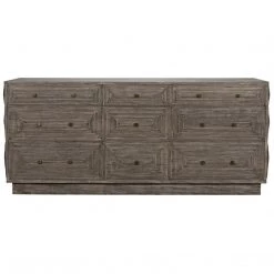 Dressers Noir Furniture Baram Dresser, Distressed Grey