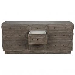 Dressers Noir Furniture Baram Dresser, Distressed Grey