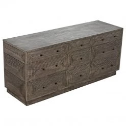 Dressers Noir Furniture Baram Dresser, Distressed Grey