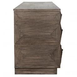 Dressers Noir Furniture Baram Dresser, Distressed Grey
