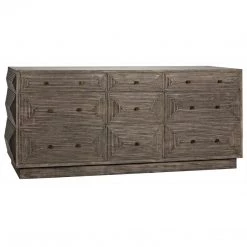 Dressers Noir Furniture Baram Dresser, Distressed Grey