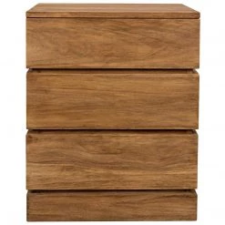 Noir Furniture Monolith Dresser, Distressed Teak