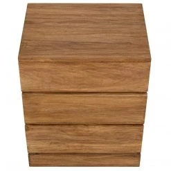 Noir Furniture Monolith Dresser, Distressed Teak