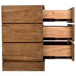 Noir Furniture Monolith Dresser, Distressed Teak