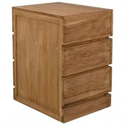 Noir Furniture Monolith Dresser, Distressed Teak