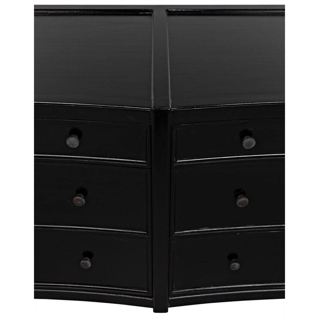 Noir Furniture Noir Hampton 6 Drawer Dresser Accent Tables