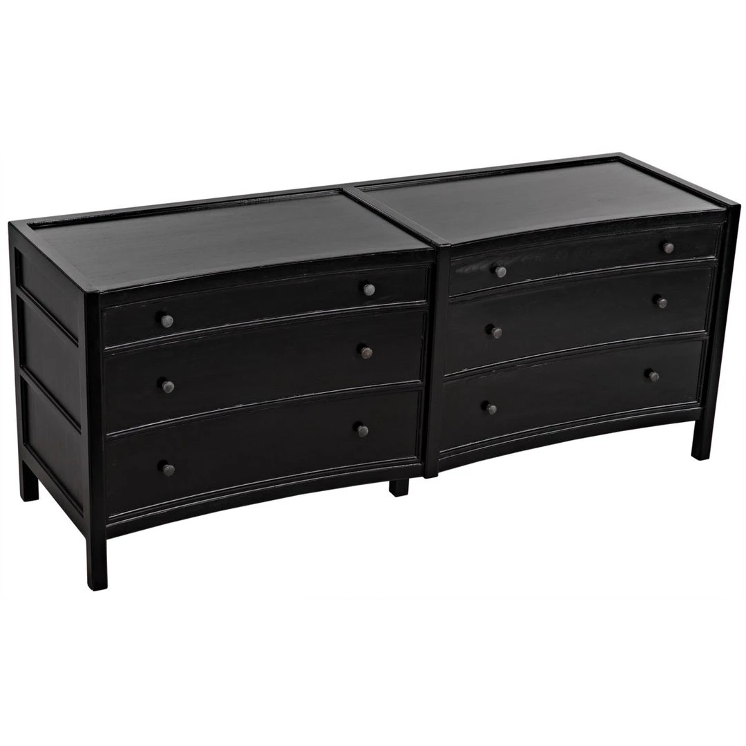 Noir Furniture Noir Hampton 6 Drawer Dresser Accent Tables