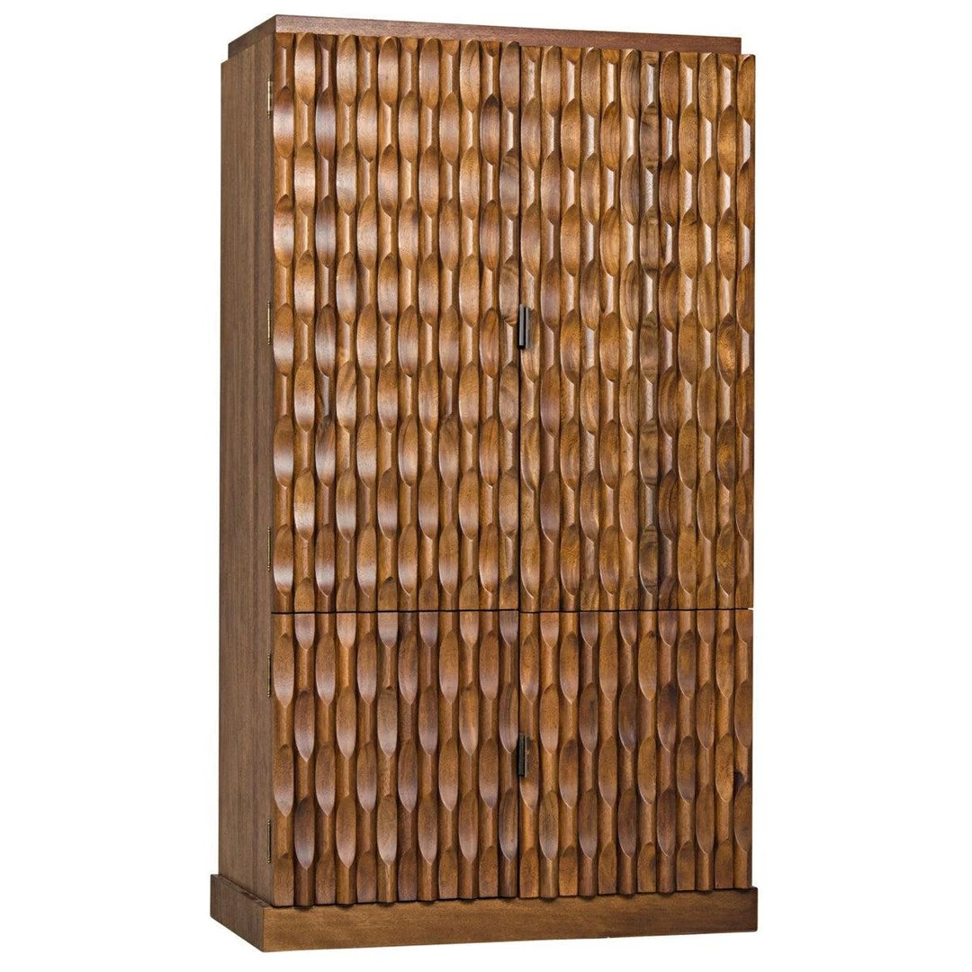 Noir Furniture Alameda Hutch, Dark Walnut