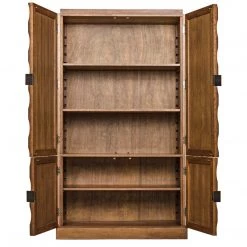 Noir Furniture Alameda Hutch, Dark Walnut
