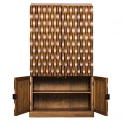 Noir Furniture Alameda Hutch, Dark Walnut