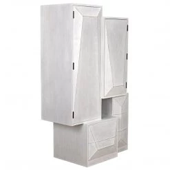 Noir Furniture Noir Dakota Cabinet, White Wash Cabinets