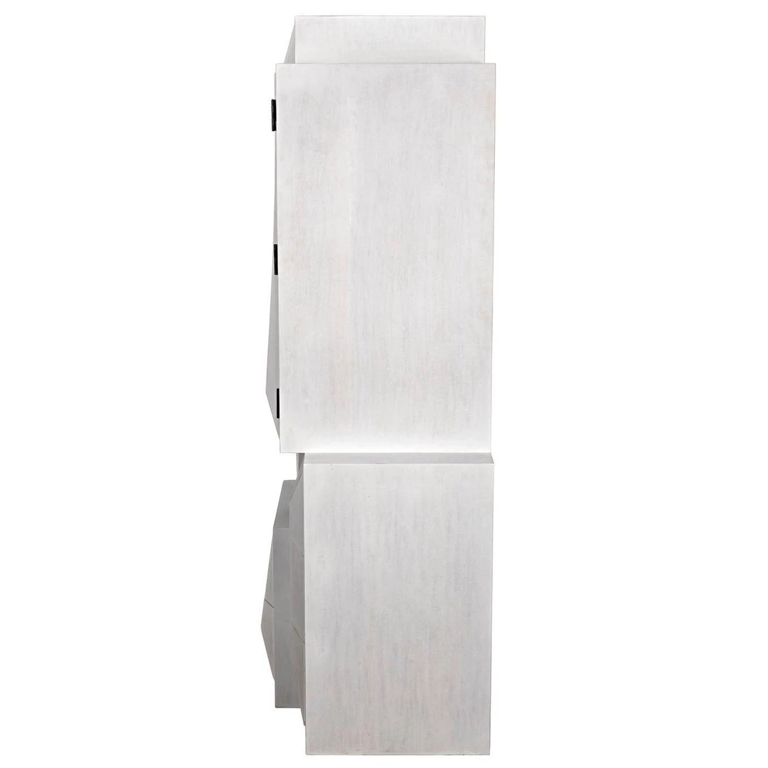 Noir Furniture Noir Dakota Cabinet, White Wash Cabinets