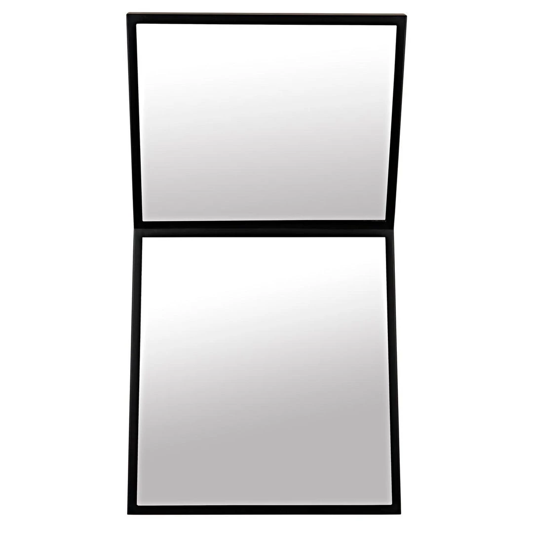 Noir Furniture Accent Tables Noir Lazo Mirror, Black Steel