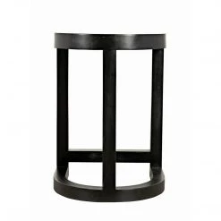 Noir Furniture Noir Saddle Counter Stool, Hand Rubbed Black