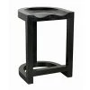 Noir Furniture Noir Saddle Counter Stool, Hand Rubbed Black