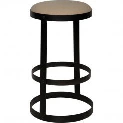 Noir Furniture Dior Bar Stool, Black Steel Bar & Counter Stools