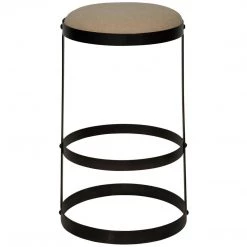 Noir Furniture Dior Bar Stool, Black Steel Bar & Counter Stools