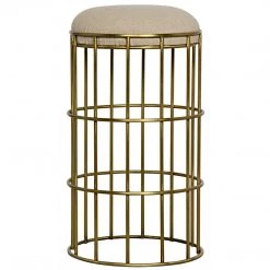Bar & Counter Stools Noir Furniture Ryley Counter Stool, Metal With Brass Finish