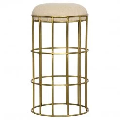Bar & Counter Stools Noir Furniture Ryley Counter Stool, Metal With Brass Finish