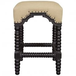 Noir Furniture Noir Abacus Stool Hand Rubbed Black