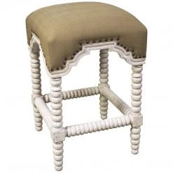 Noir Furniture Noir Abacus Stool White Wash