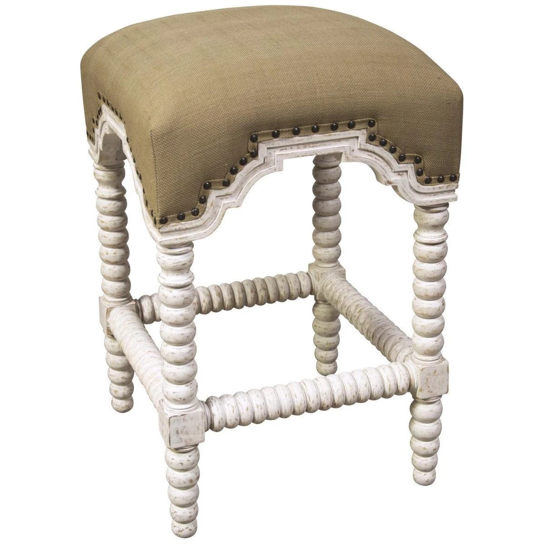 Noir Furniture Noir Abacus Stool White Wash