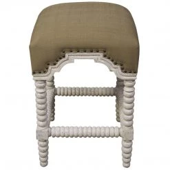 Noir Furniture Noir Abacus Stool White Wash