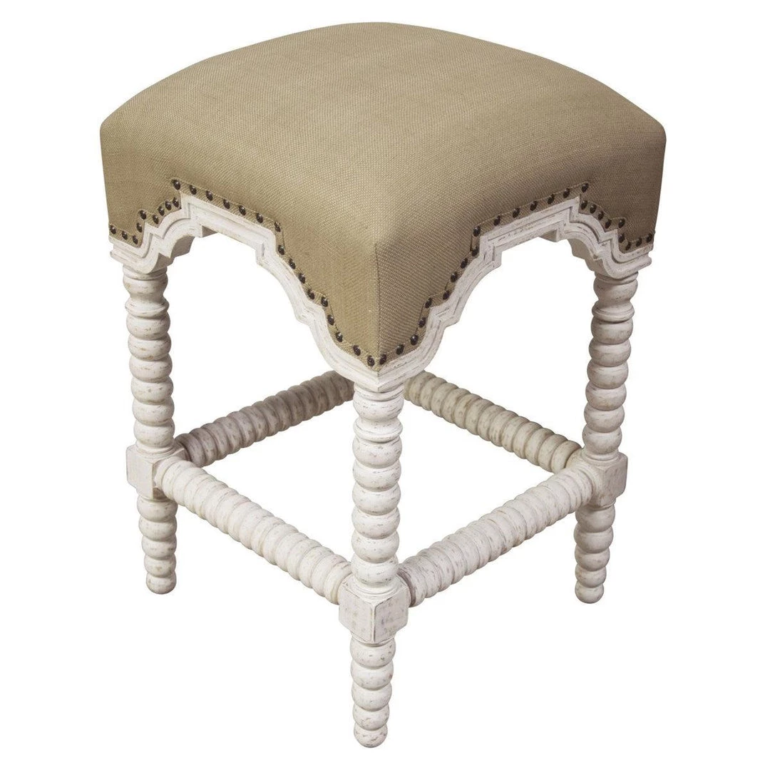 Noir Furniture Noir Abacus Stool White Wash