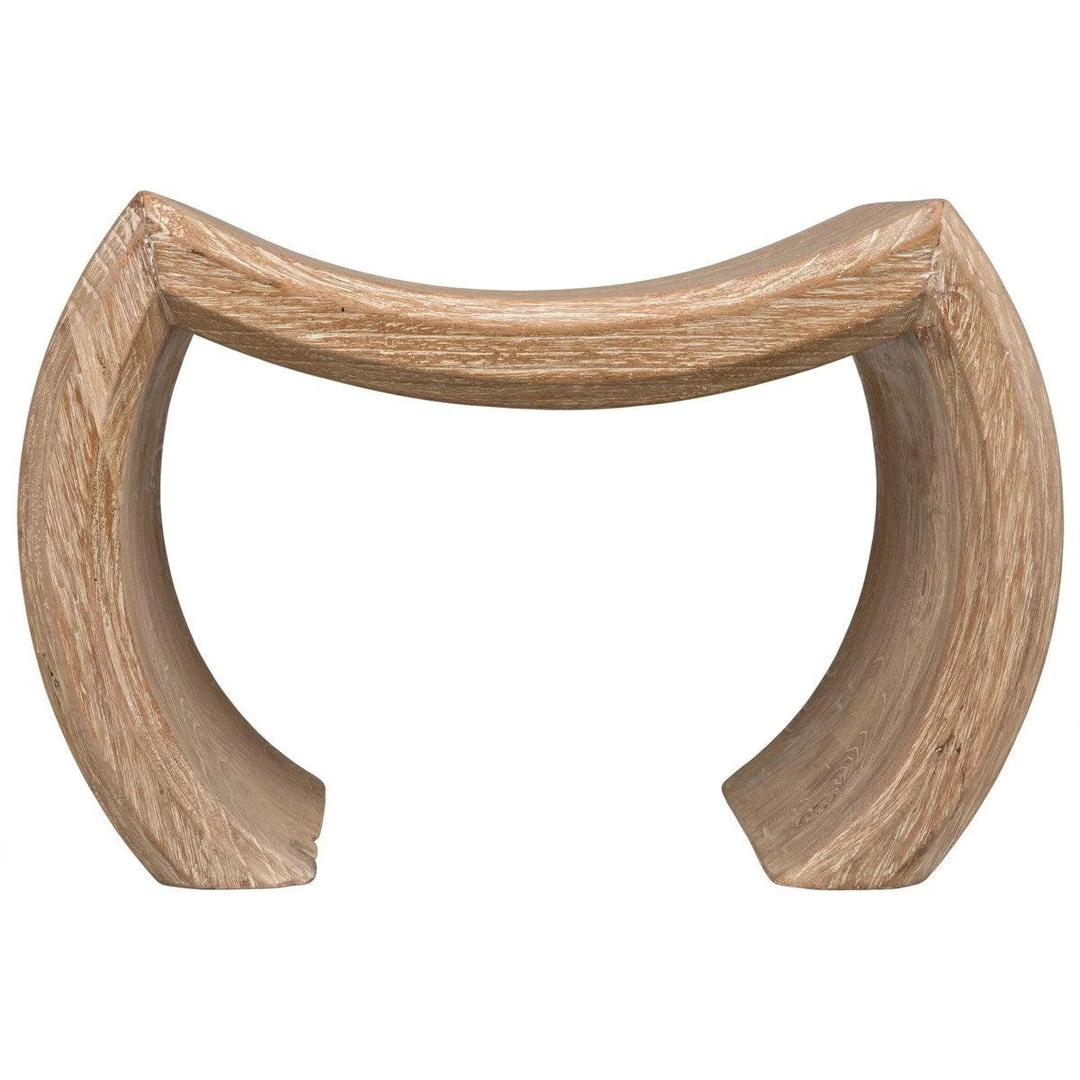 Noir Furniture Shanghai Bench, Distressed Mindi Benches & Ottomans