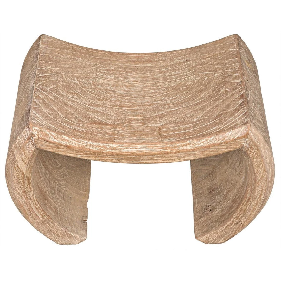 Noir Furniture Shanghai Bench, Distressed Mindi Benches & Ottomans