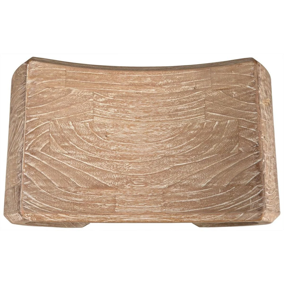 Noir Furniture Shanghai Bench, Distressed Mindi Benches & Ottomans